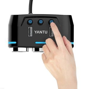 12-24V trojna avto vtičnica razdelilec in 2x USB polnilec 2.1A LED