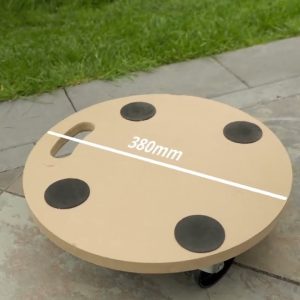MDF pomična transportna plošča 380mm do 250 kg 20 Okrogla MDF pomična transportna plošča s kolesi za prevoz bremen