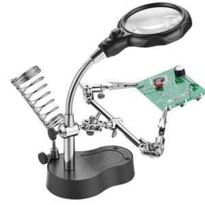 LED povečevalno steklo za spajkanje - tretja roka in držalo