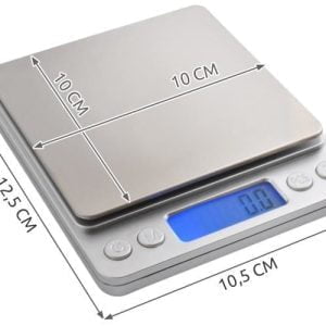 Digitalna prenosna LCD žepna tehtnica osvetljena 0,1-3000g