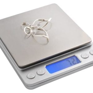 Digitalna prenosna LCD žepna tehtnica osvetljena 0,1-3000g