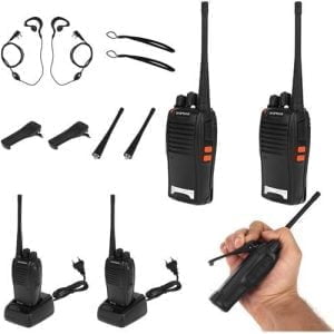 Set dveh prenosnih radijskih postaj 1500mAh do 6km + slušalke 33 {