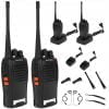 Set dveh prenosnih radijskih postaj 1500mAh do 6km + slušalke, walkie-talkie za komunikacijo.