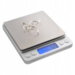 Digitalna prenosna LCD žepna tehtnica 2000-0,1g osvetljena 38 a silver jewelry on a digital scale