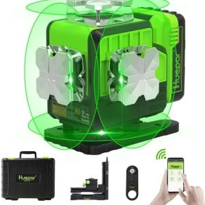 2600mAh 16 linijski gradbeni zeleni laserski nivelir Bluetooth + daljinec 31 {