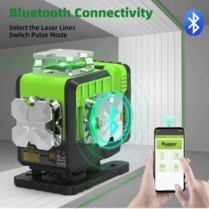 Alternative view of 2600mAh 16 linijski gradbeni zeleni laserski nivelir Bluetooth + daljinec