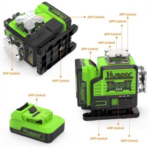 2600mAh 16 linijski gradbeni zeleni laserski nivelir Bluetooth + daljinec 36 Zeleni laserski nivelir z 16 linijami, Bluetooth in daljincem