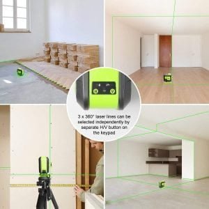 PROFI 12 linijski laser 360 z akumulatorjem + daljinec