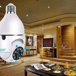 WIFI IP Brezžična 2MPX LED nadzorna kamera vrtljiva E27 navoj HotSpot