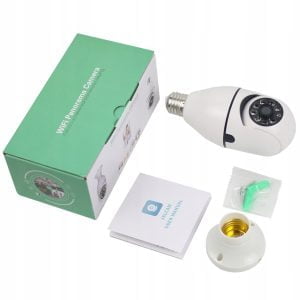 WIFI IP Brezžična 2MPX LED nadzorna kamera vrtljiva E27 navoj HotSpot