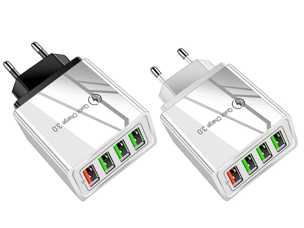 4x USB 3.0 brzi punjač 220V s LED 3.1A sivi - slika 2