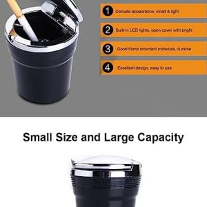 Univerzalni osvetljeni avtomobilski pepelnik LED