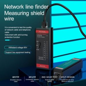 HT812A UTP tester omrežnih kablov RJ45/RJ14/RJ12/RJ9