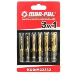 3v1 set 6 delni HEX svedrov M3-M10 za izdelavo navojev