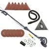 Powerful 850W sanding machine with a 225mm round and triangular head and a 4m hose.