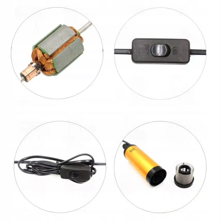 12-220V potopna črpalka pumpa 51mm za tekočine in dizel 60W + cev 5 Potopna črpalka za tekočine in dizel s cevjo