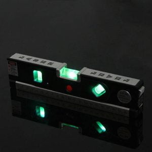 Multifunkcijska laserska vodna tehtnica 25cm z tračnim metrom 140cm osvetljena