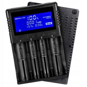 a battery charger with a screen