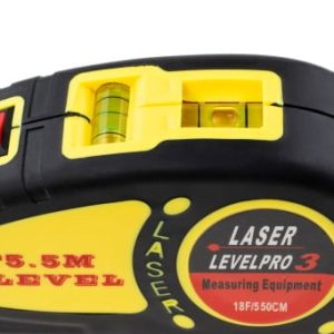 Univerzalni tračni meter + rdeči križni in točkovni laser 5,5m