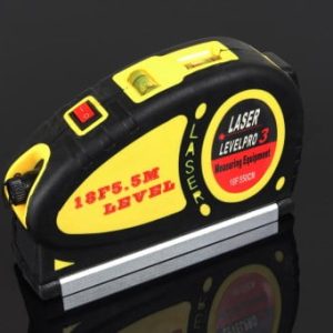 Univerzalni tračni meter + rdeči križni in točkovni laser 5,5m