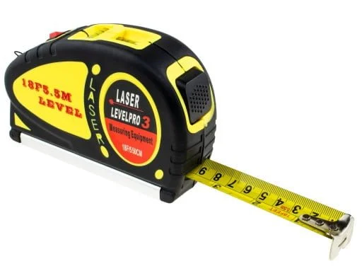 Mètre ruban universel + croix rouge et point laser 5,5 m ACTION 15 Mètre ruban universel avec croix rouge et point laser 5,5 m