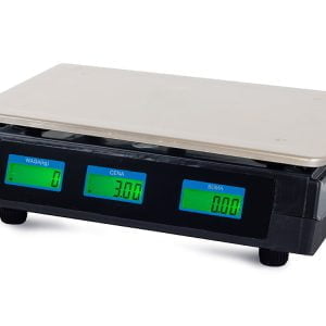 Digitalna inox elektronska tehtnica do 40kg dvostranski LCD črna