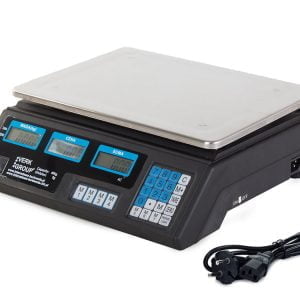 Digitalna inox elektronska tehtnica do 40kg dvostranski LCD črna