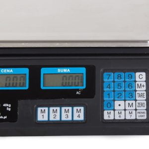 Digitalna inox elektronska tehtnica do 40kg dvostranski LCD črna