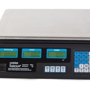 Digitalna inox elektronska tehtnica do 40kg dvostranski LCD črna