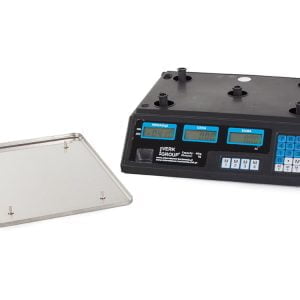 Digitalna inox elektronska tehtnica do 40kg dvostranski LCD črna