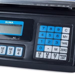 Digitalna inox elektronska tehtnica do 40kg dvostranski LCD črna