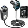 Car charger 100W 12-24V 6x USB Type-C Quick Charge 3.0 for fast charging.