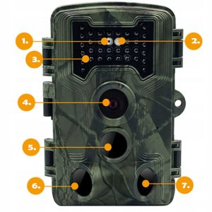 Brezžična prenosna lovska kamera LCD 36Mpx FULL HD