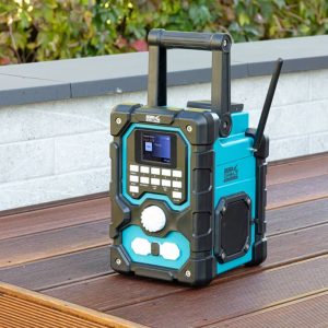 Robusten akumulatorski gradbeni radio Sas+all PRO z DAB+ Bluetooth