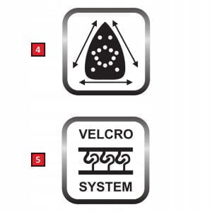 5x Trikotni brusni papir 90x90x90mm P120