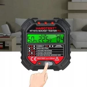 PRO digitalni tester RCD utičnica s LCD-om