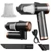 Rechargeable, foldable HEPA bagless car vacuum cleaner 2000mAh USB for efficient car cleaning.