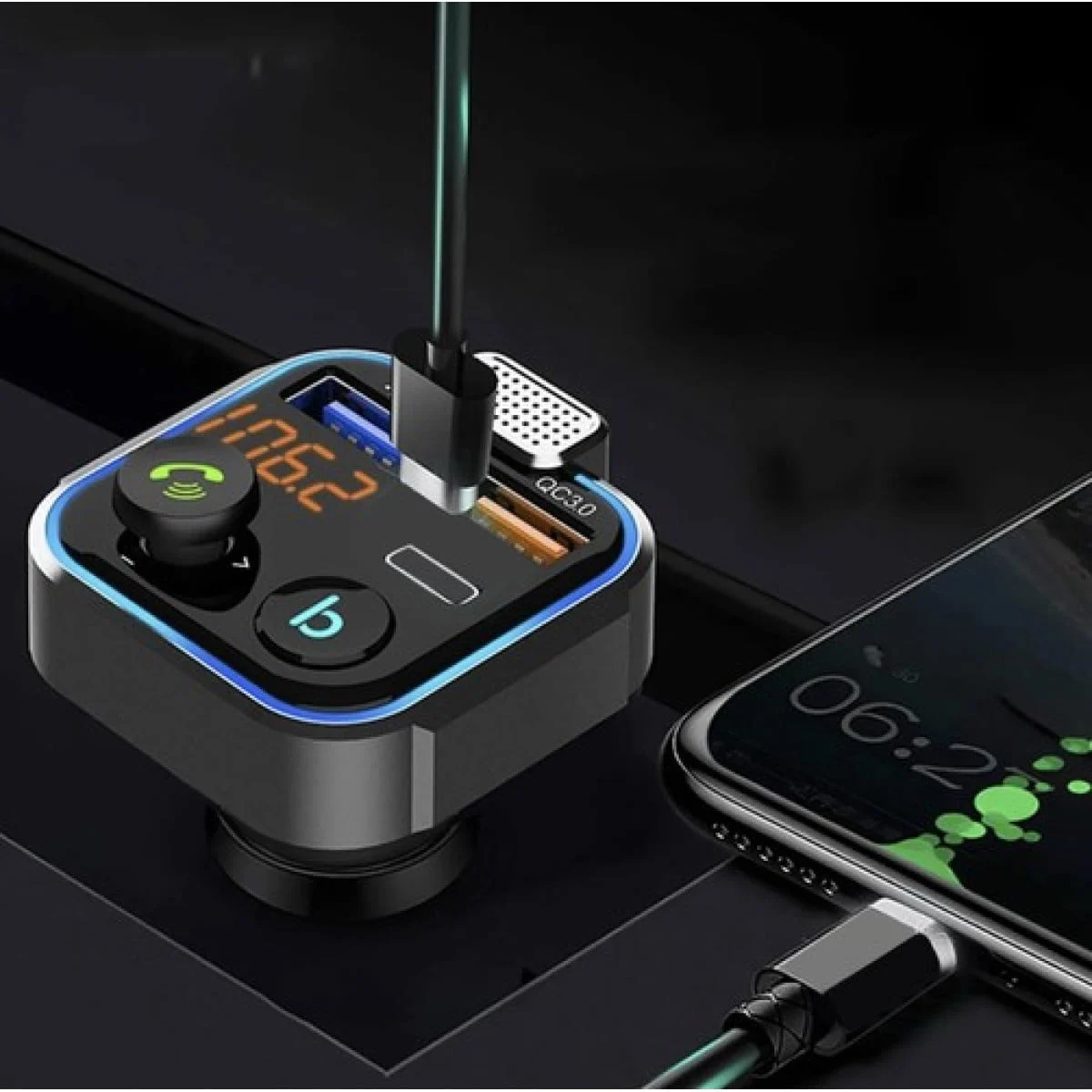 LED 20W avto FM oddajnik MP3 bluetooth 5.0 2x USB 3.0 12-24V 4 {
"alt_text": "LED avto FM oddajnik, MP3, Bluetooth 5.0, dvojni USB"
}