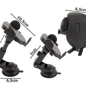 2v1 univerzalni teleskopski nastavljiv avto nosilec za telefon s priseskom