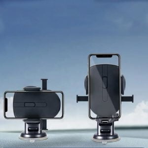 2v1 univerzalni teleskopski nastavljiv avto nosilec za telefon s priseskom