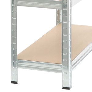 Kovinski skladiščni regal 90x45x180cm brez vijakov 175kg na polico 16 Prostoren prostor z dobro stropno osvetlitvijo in laminatnimi tlemi