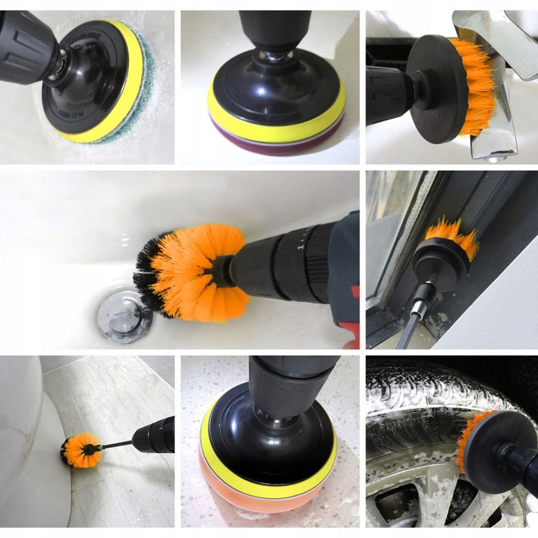 22 delni set HEX čistilnih krtač in 100mm velcro disk za poliranje 8 22-delni set HEX čistilnih krtač in 100mm velcro disk za poliranje