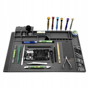 Servisna antistatična silikonska spajkalna podloga 30x40cm in organizator