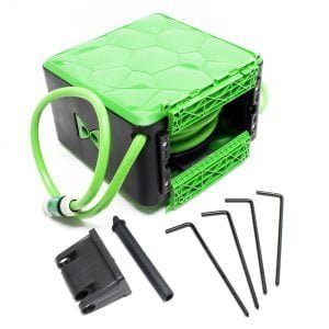 Samodejno izvlečna cev za vodo 30m do 24bar zelena