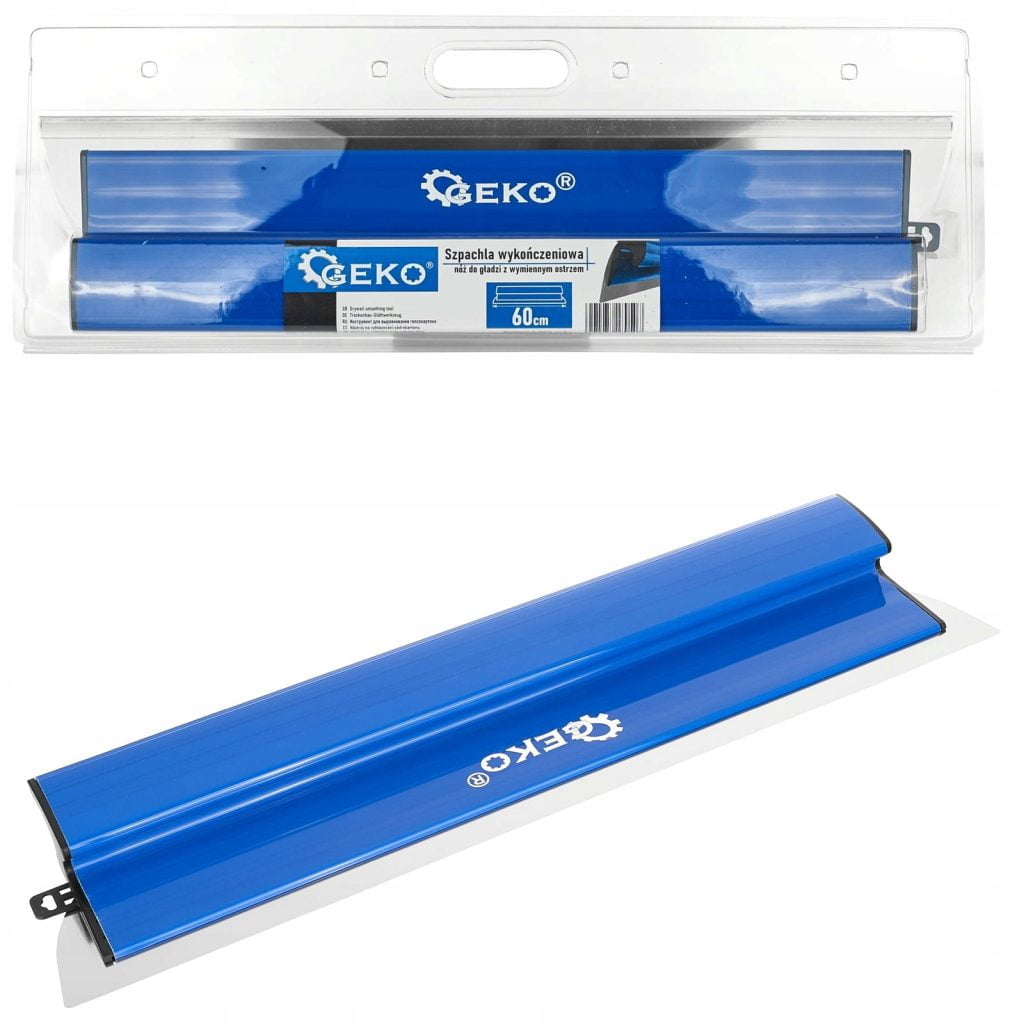 a blue metal object in a plastic case