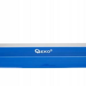 a blue rectangular object with white text