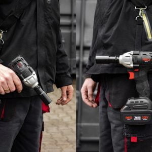 Set 20V aku. brezkrtačni udarni vijačnik 380Nm 1/2" 2x4Ah Li-ion LED + nastavki AKCIJA