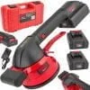 Batteriesatz. 18V Vakuum-Vibrationsplatten zum Verlegen von Keramik 2x2Ah 120mm