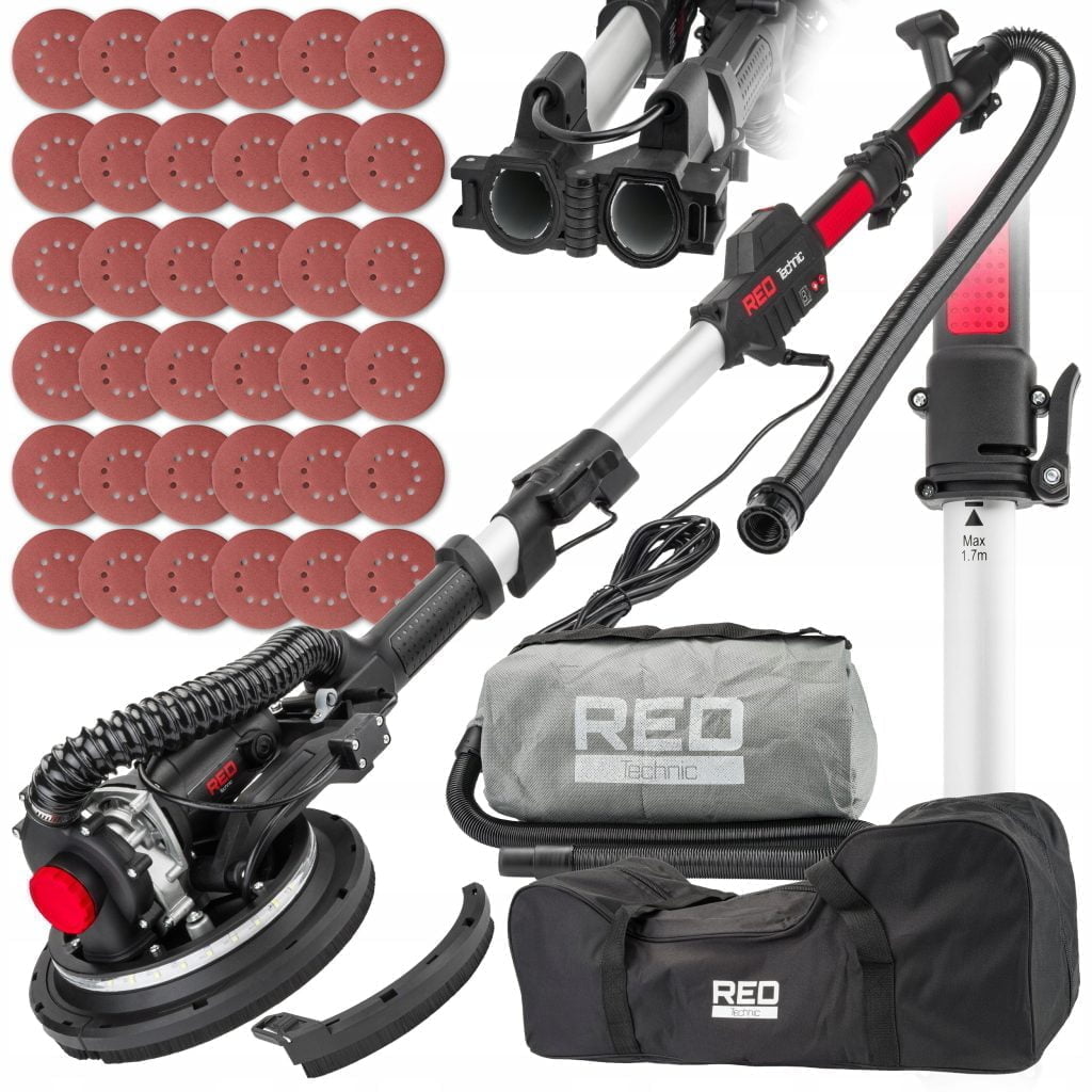 1550W žirafa za brušenje 225mm z LED trakom in telskopskim ročajem