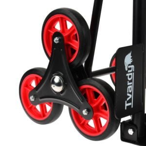 a wheel with red wheels